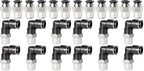 TAILONZ PNEUMATIC Elbow and Straight Combination 1/4 Inch Tube OD x 1/8 Inch NPT Thread Push to Connect Fittings PC-1/4-N1+PL-1/4-N1(Pack of 24) by TAILONZPNEUMATIC