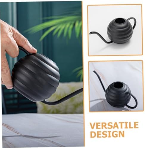 Beaupretty Metal Watering Can for Indoor Plants 400ml Stainless Steel Long Spout Watering Pot for Succulents and Flowers Portable in Black - Image 4