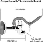 Pre Rinse Sprayer Valve Fits for T&S Brass Spray Valve Replace B-0107, High-Pressure Commercial Pre Rinse Spray Head Dish Sprayer Replacement Kit for Restaurant Industrial Faucets - Image 2