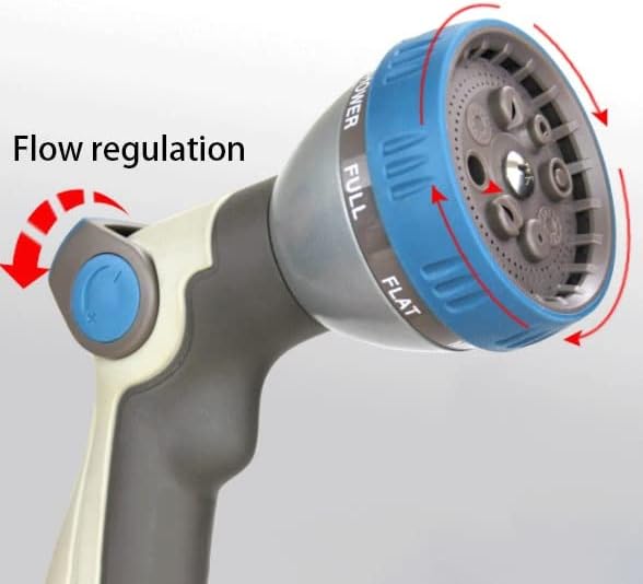 Water Hose Nozzle Sprayer, 8 Spray Patterns, Stepless Speed Regulation Garden Hose Nozzle, Garden Hose Spray Nozzle - Image 4