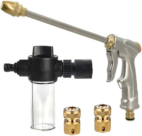 Garden Sprayer High Pressure Water Hose Nozzle Adjustable Spray Gun for Watering Plant 4-Point Water PipeJoint, Universal Joint(Gold) by Unknown