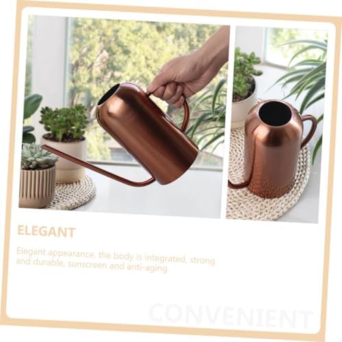 Vintage Stainless Steel Watering Can, 1.5l Coffee Flower Pot - Image 5