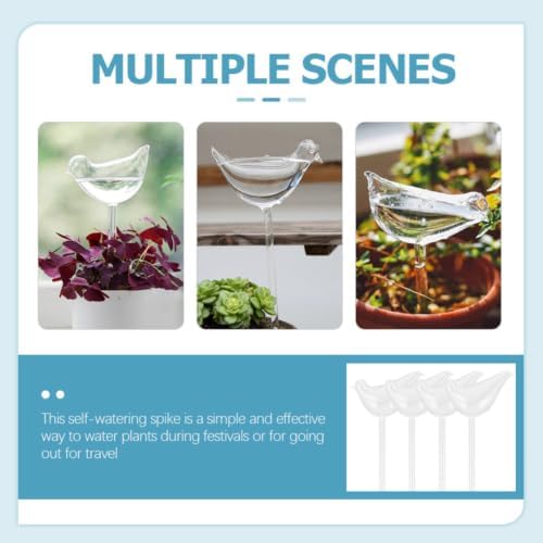 4pcs Bird Shaped Plant Watering Globes, Borosilicate Glass - Image 4