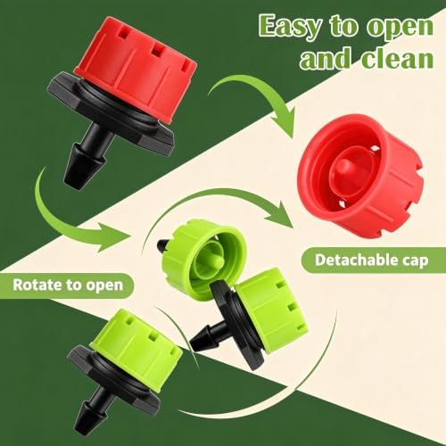Sprinkler Irrigation Drippers,1/4" Barbed Drip Emitter,360 Degree - Image 3