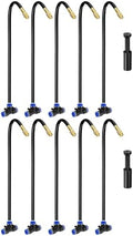 M METERXITY 1-Set Brass Misting Nozzles Tees, 12inch/30cm Tube Len 3-in-1(Dripping, Spraying, Shutoff) Adjustable Copper Water Mister Sprayer for 0.31"/8mm Tubing Irrigation [Gold Tone/Black] by MMETERXITY