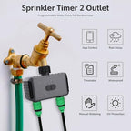 Bluetooth Sprinkler Timer 2 Zone, Smart Water Timer with APP Control, IP55 Hose Timer for Garden Yard, Rain Delay & Manual Irrigation, 7-116 psi 40-113℉ Long R - Image 2