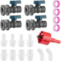 4 Pack 3/4 in Rain Barrel Spigot Kit PVC Garden Rain Barrel Valve by Unknown