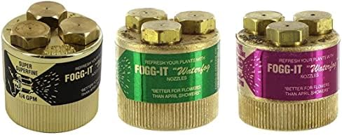Fogg It 1/4 GPM, 1/2 GPM, 1 GPM Brass Misting Nozzles (Bundle, 3 Items) by Unknown