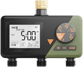 Brass Sprinkler Timer 3 Zone, Diivoo Water Hose Timer 3 Outlet for Garden, Programmable Automatic Irrigation with Rain Delay and Manual/Auto Mode Watering for Lawn, Yard, Pool by Diivoo
