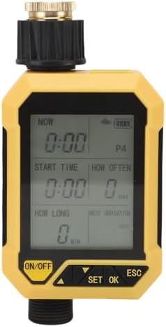 Jiawu Outdoor Garden Hose Faucet Timer Programmable Water Timer Rain Sensor Function for Watering Irrigation ABS Brass 6.69x3.46x1.89in for Garden, Lawn - Image 2