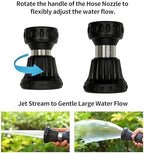 Cyprium Water Hose Nozzle Spray Water Nozzles 2 Pcs For Garden Fireman Style Hose Nozzle Black & Pink Outdoor Hose Nozzle Sprayer High Pressure Watertight Connections For Reliable Use In Gardening - Image 2