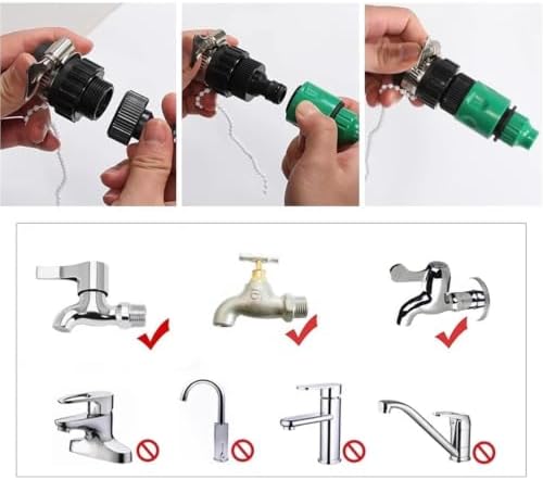 Garden Hose Quick Connectors 1/4 3/8 Barb Fittings for Drip Irrigation 5/10 Pack(for 8I11mm Hose,Type1) - Image 6