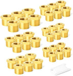 GASHER 36PCS Brass Hex Bushing Fitting Kit Hex Bushing 1/4" - 1/8", 3/8" - 1/8", 3/8" - 1/4", 1/2" - 1/4", 1/2" - 3/8", 3/4" - 1/2" by GASHER
