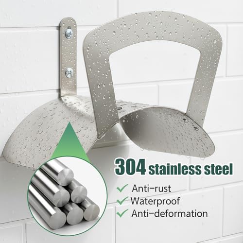 Primst Garden Hose Holder Wall Mount Hose Hanger Heavy Duty Metal Hose Bracket Water Hose Storage Organizer Durable Hose Holders (Stainless Steel) - Image 6