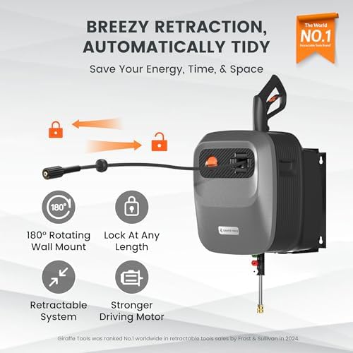 Giraffe Tools Grandfalls Pressure Washer G20B PRO, 2400 PSI 2.0 GPM and Garden Hose 100ft x 5/8",Customizable Rubber Hose,No Kink, Flexible - Image 7
