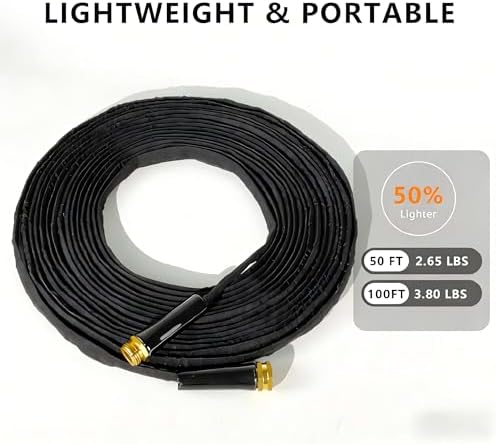 50FT Garden Hose Ultra Lightweight Outdoor Water Hose for Yard Garden - Image 5