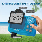 TiFFCOFiO Sprinkler Timer Outdoor, Digital Pogrammable for Garden Hose, Irrigrtion Timer with Rain Delay and Manual Mode - Image 2