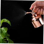 LALAFINA Vintage Plant Watering Can with Pump Rose Gold Stainless Steel Mister for Succulents Easy Grip Portable and Gardening Bottle for Indoor Plants and Baking - Image 7