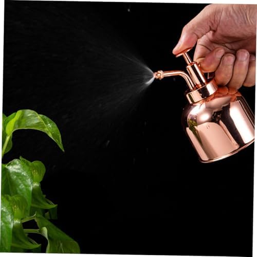 LALAFINA Vintage Plant Watering Can with Pump Rose Gold Stainless Steel Mister for Succulents Easy Grip Portable and Gardening Bottle for Indoor Plants and Baking - Image 7
