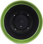 Garden Elements Indoor/Outdoor Glazed Brushed Happy Plastic Planter, Large, Dark Green, 15" - Image 3
