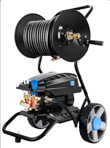 3/8" Heavy Duty Steel Pressure Washer Reel, 100FT High Pressure Hose Reel with Hand Crank, 4000 PSI Power Washer Hose Reel Swivel Arm for Liquid/Air/Water Use - Image 5