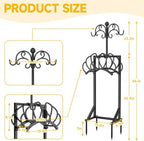 Garden Water Hose Holder Freestanding with Shepherds Hooks for Outside - Image 2
