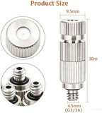 50pcs High Pressure Misting Nozzles Brass Mister Nozzle for Outdoor Cooling Systems Garden Plant Watering Devices Spray Mister 3 sections Aperture0.2mm - Image 2