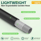 100ft Garden Hose – Lightweight & Flexible Water Hose, Leak-Proof Fabric & Non-Expandable with Shut-Off Valve for Yard, Outdoor Watering, Car Wash & RV - Image 2