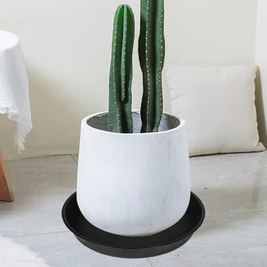OVZILKI 3 Pack of Plant Saucer 20 22 inch, 3.6" Depth, Large Heavy Duty Plastic Saucers 21" Round, Plant Drip Trays for Indoors Outdoor, Plant Water Tray for Planters 19-23" (22", Black) - Image 4