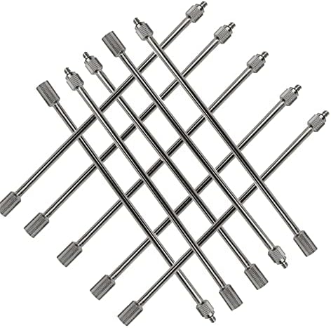 Nozzle Extension Brass Flexible Mist Mist Nozzles Extension Rod for Outdoor Misting System, 10/24 UNC Thread for Garden, Humidification, Outdoor Cooling, Dust Control, (Size:20cm/7.8inch,Color:10pcs) by Melairy