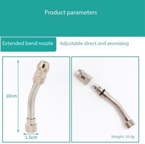 Adjustable Garden Hose Nozzle Sprayer, Elbow and Straight for Easy Watering Extended Elbow Nozzle 2pc - Image 2