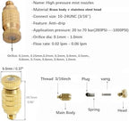 10 Pack 6MM Misting System Nozzle with 1/4" Slip Lock Fog Mist Nozzle Connector, High Pressure Brass Mister Head Clogging-Prevent for Landscaping, Air Humidification(Size:Orifice 0.15mm,) - Image 2