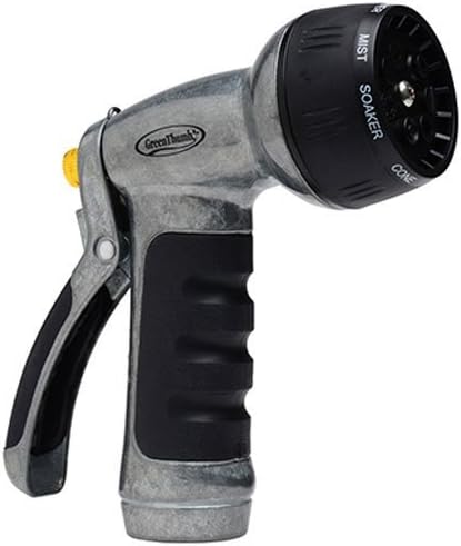 Melnor 00451-GT 7-Pattern Thumb Heavy Duty Adjustable Nozzle, Green by Melnor