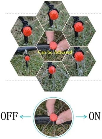 Irrigation System forgarden Water Dropper Head Adjustable Flow Head Water Saving Anti-Clogging Garden drip Irrigation Parts Garden Sprinkler(Red 400pcs) - Image 7
