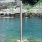 Generic Stainless Steel Garden Water Column with Faucet for Washing and Watering, Outdoor Water Tap Anti-Freezing Fountain and Hose Stand, 13×86CM by Unknown