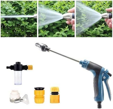 Heavy Duty Garden Hose Nozzle, High Pressure Power Washer Extension Wand with Jet Nozzle, Pressure Washer for Patio Car Outdoor Cleaning(Blue) by Unknown