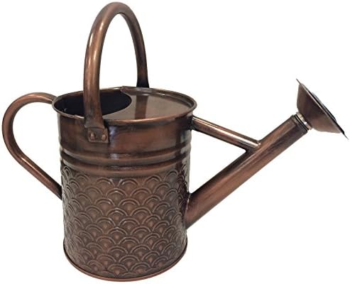 Gardener Select (W8105Q-DF) Metal Watering Can - Modern Indoor & Outdoor Watering Pot with Handles for Flowers/Plants (4 Liter, Copper) by GardenerSelect