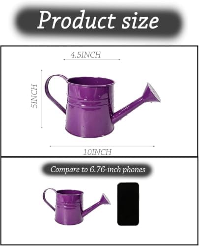 Green 1l Small Watering Can – Retro Metal,Sprinkler Head,Spray Spout for Indoor Plants,Kids,Outdoor Flowers & House - Image 5