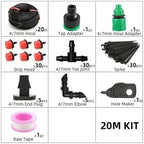 Garden Supplies 5-40M Drip Irrigation System Plant Watering Set Watering Kits Adjustable Drippers for Irrigation Micro Garden Watering System Irrigation Supplies(20 Meters) - Image 2