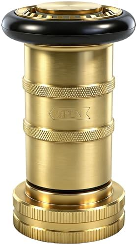 1-1/2" Fire Hose Nozzle Brass NPSH/NPT Fire Nozzle 85GPM 100PSI by SpringSpray