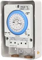 Fafeicy Mechanical Time Control Switch ABS Aluminum Alloy 24 Hour Timer AC100 240V Precise Power Scheduling for Water Heaters Street Lights Irrigation Home Industry by Fafeicy