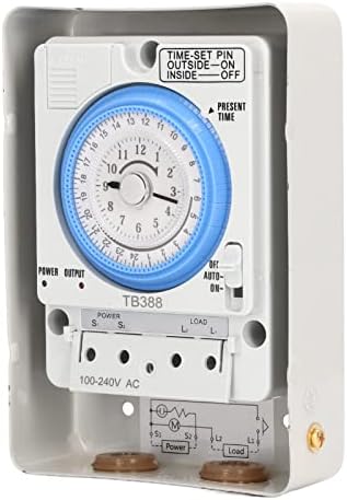 Fafeicy Mechanical Time Control Switch ABS Aluminum Alloy 24 Hour Timer AC100 240V Precise Power Scheduling for Water Heaters Street Lights Irrigation Home Industry by Fafeicy