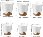 YNNICO Indoor Self Watering Planters with Drainage Holes and Saucers, 8, 7, 6.5, 6, 5.5, 5 Inches, White, 6 Pots (Pack of 2) - Image 4