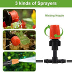 164 FT Drip Irrigation System Kit, Automatic Garden Watering System, 1/4" Blank Distribution Tubing Watering Drip Kit for Greenhouse, Lawn, Raised Bed, Micro Misting Plant Sprinkler System - Image 4