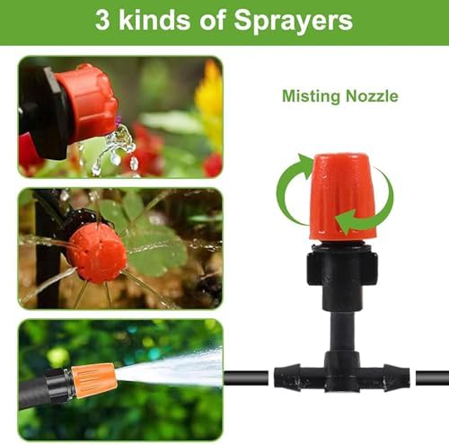 164 FT Drip Irrigation System Kit, Automatic Garden Watering System, 1/4" Blank Distribution Tubing Watering Drip Kit for Greenhouse, Lawn, Raised Bed, Micro Misting Plant Sprinkler System - Image 4