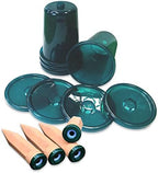 BioGreen Hydro Cup Self Watering Planter Insert | 0.66 gal | Clay Spikes & Cup | Plant Watering Globes w/Level Indicator | Terracotta/Green | 4 Pcs by BioGreenUSAInc