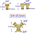 Plumbing Fittings Ball Valve Hose Connectors Brass Female 3/4" to 2-Way Tap 5/8" Nipple Water Splitter Male Y Garden Quick Connector Irrigation 1pcs (Color : Style(Style C) - Image 2