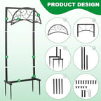 Garden Hose Holder Stand, Heavy Duty Freestanding Hose Holder for Outside, Holds Up to 150FT Water Hose, Metal Hose Hanger Rack with 4 Anchor Spikes for Yard Lawn Garden-Without Basket - Image 3