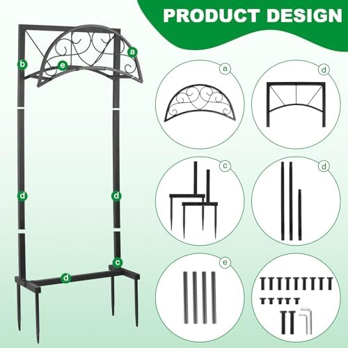 Garden Hose Holder Stand, Heavy Duty Freestanding Metal Hose Hanger Rack for Outside, Holds Up to 150FT Water Hose, 4 Anchor Spikes, Yard Lawn Garden - Image 3