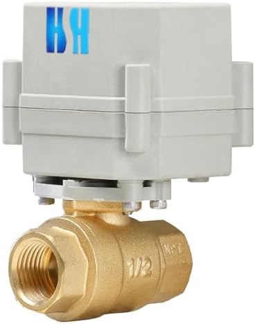 2 Way Brass 1/2" 12VDC 9-24VDC 0-5V NPT Proportional Integral Modulating Control Motorized Ball Valve by HSH-Flo
